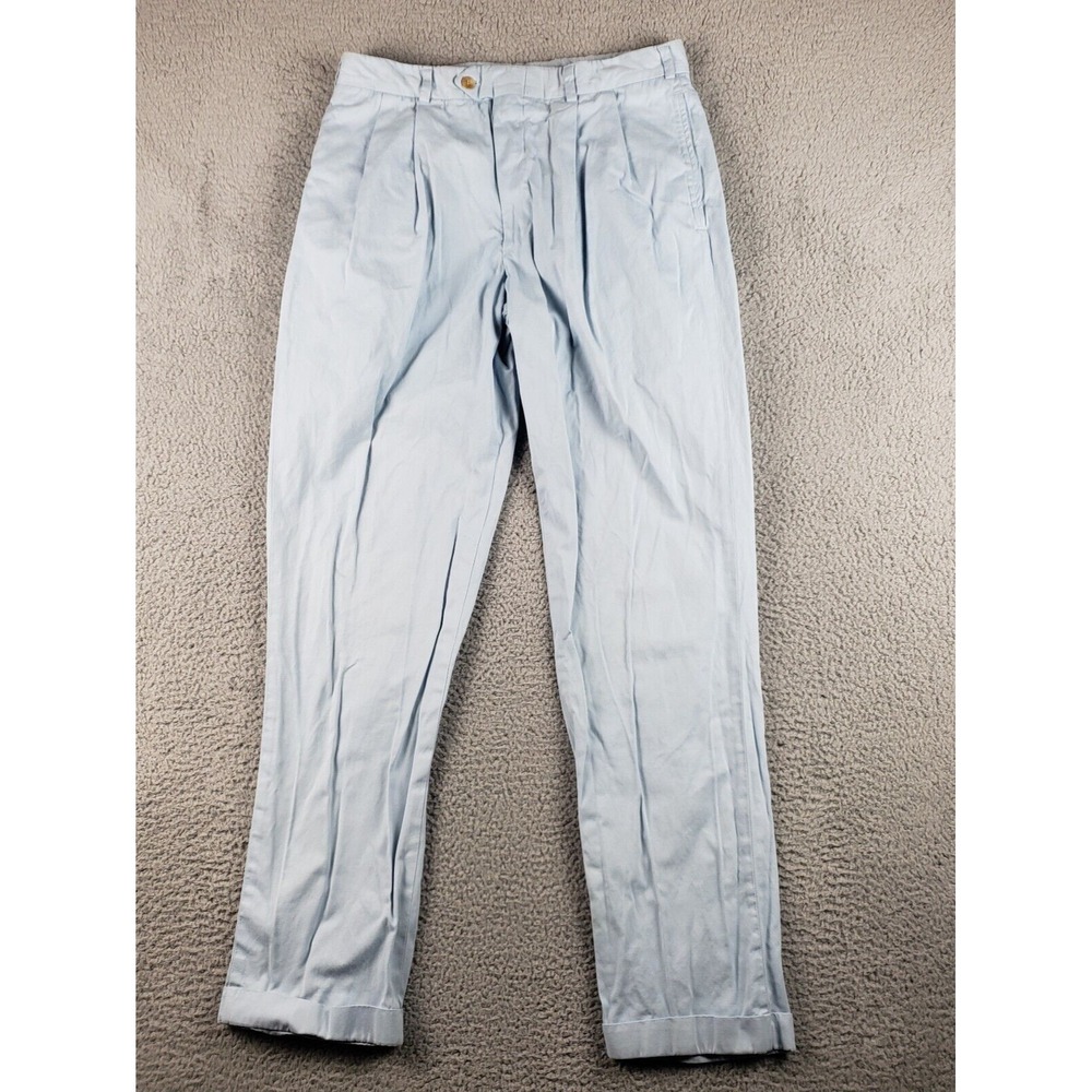 Bill's Khakis Chino Pants Mens 35 (33x34)‎ Blue Khaki Flat Front Straight Fit